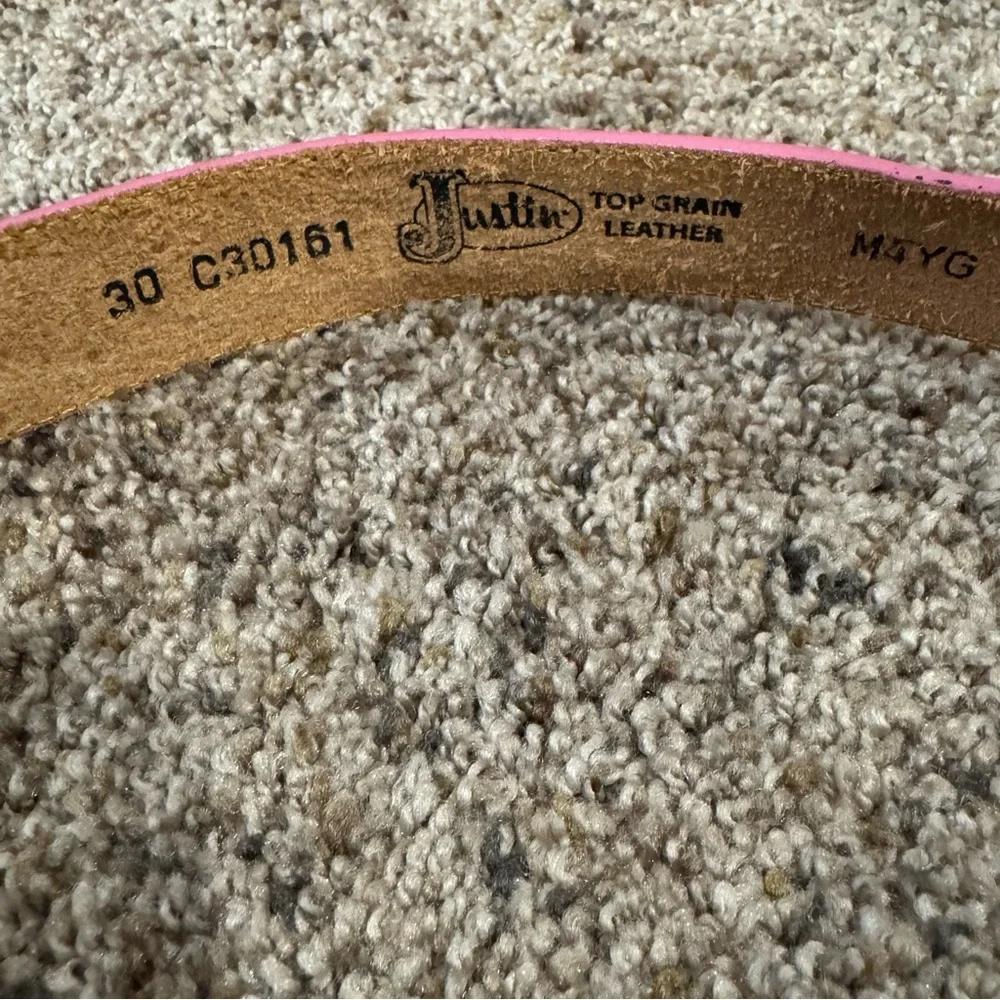 Justin Boots pink tooled